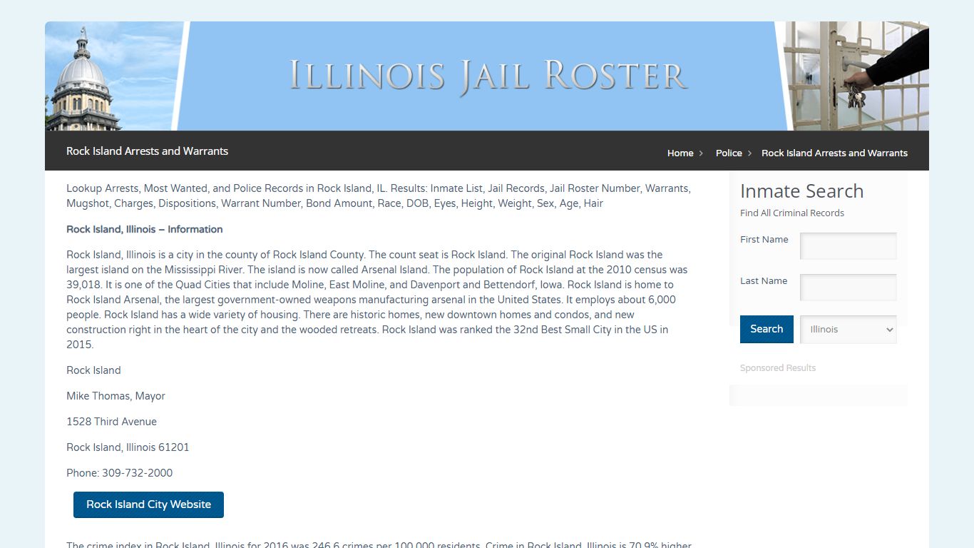 Rock Island Arrests and Warrants | Jail Roster Search